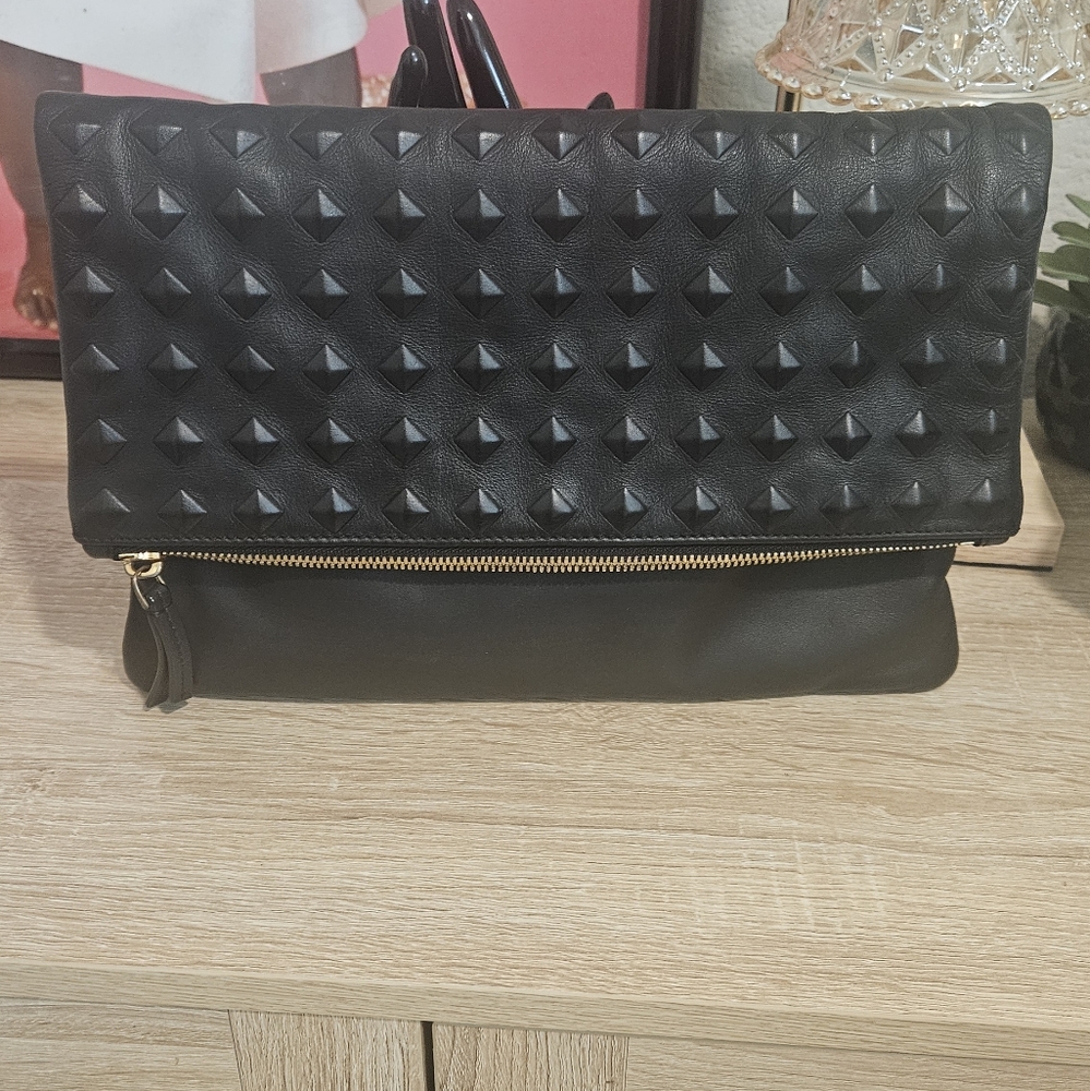 MCM Stud Embossed Crossbody/Clutch